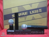 микрофон SHURE LX88-II радиосистема 2 микрофона SHURE SM58.магазин